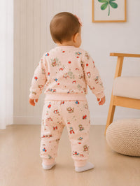 Festive Wonders Baby Girls' Fleece Sweatshirt & Joggers Set