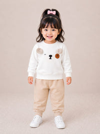 Cozy Bear Fleece Sweatshirt & Jogger Set