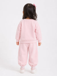 Whimsical Bunny Fleece Sweatshirt & Jogger Set