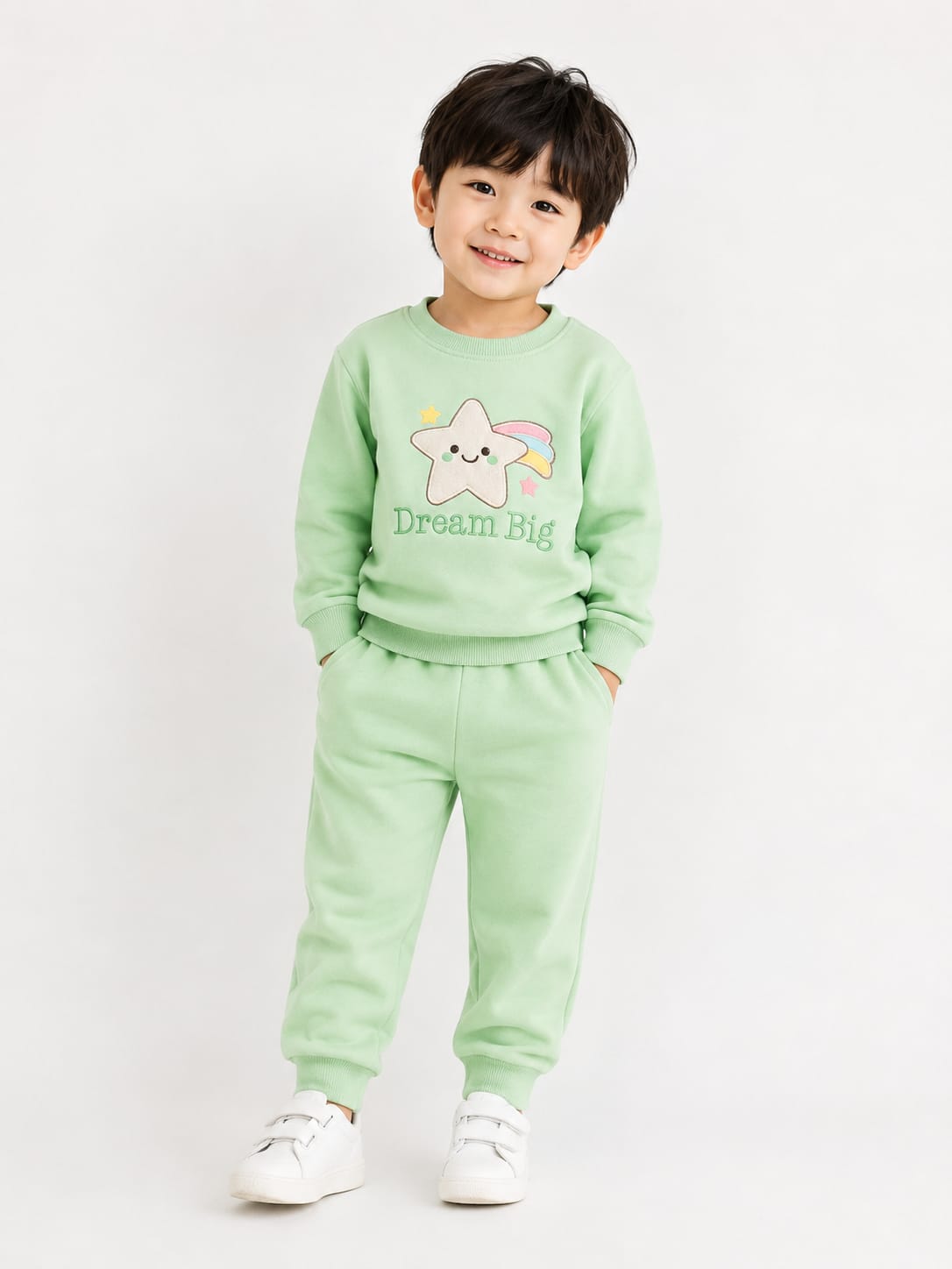 "Dream Big" Mint Fleece Sweatshirt &amp; Jogger Set