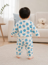 Whimsical Polka Dot Fleece Sweatshirt & Jogger Set