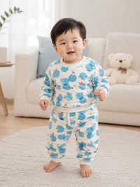 Whimsical Polka Dot Fleece Sweatshirt & Jogger Set