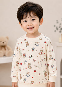 Kids' Festive Teddy Bear Nightwear Lounge Set