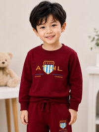 Kids' Varsity Maroon Athletic Sweatshirt & Jogger Set