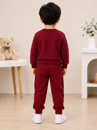 Kids' Varsity Maroon Athletic Sweatshirt & Jogger Set