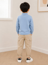 Classic Mock-Neck Long-Sleeve Pullover for Boys