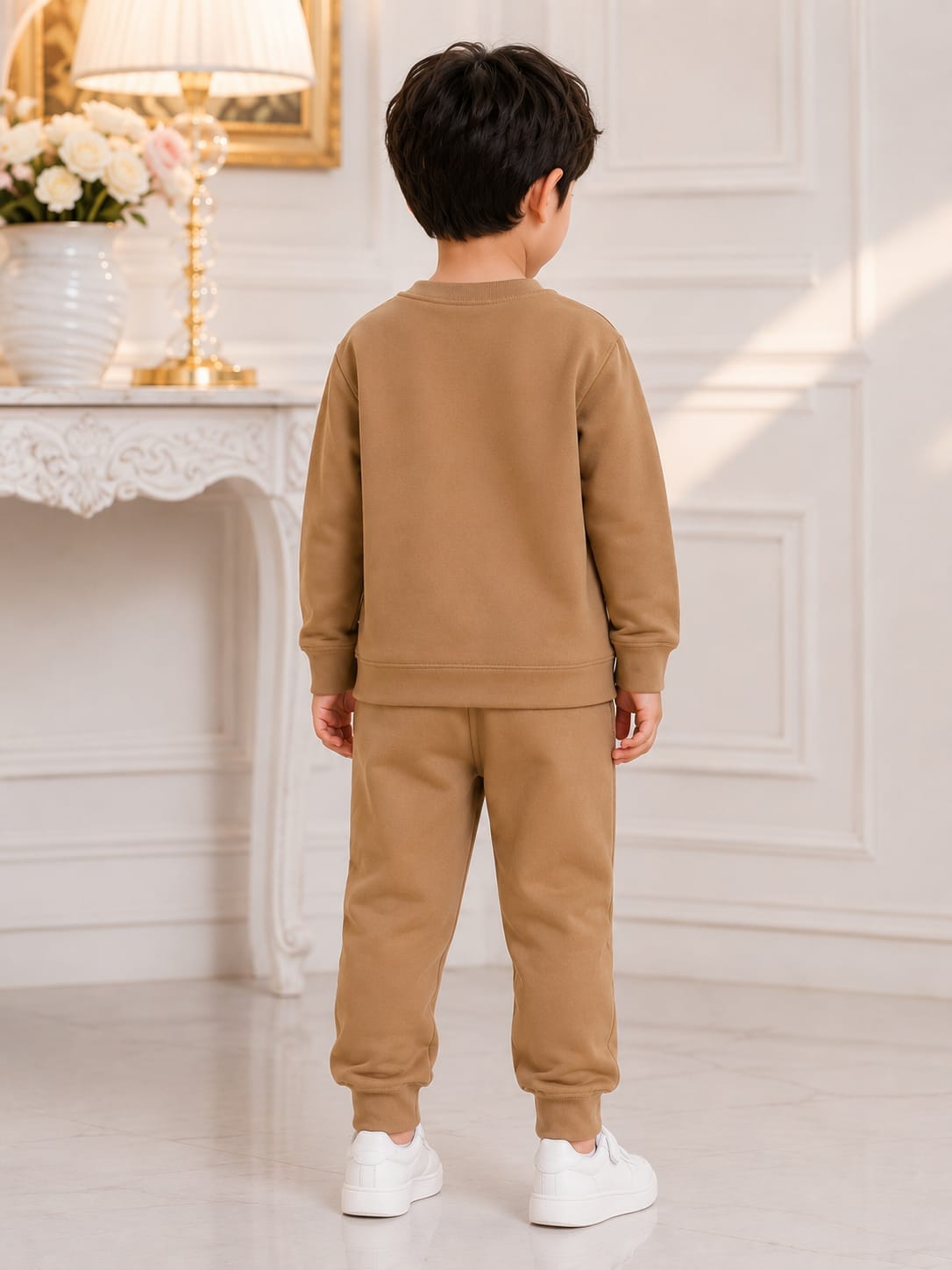 Inspirational Graphic Two-Piece Sweatshirt & Jogger Set for Boys