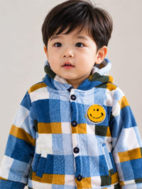 Playful Plaid & Corduroy Two-Piece Winter Set for Boys