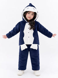 Adorable Novelty Penguin Fleece Lounge & Pajama Set for Kids