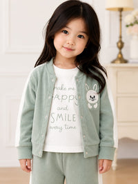 Charming 3-Piece Sage Green Ribbed Co-ord Set