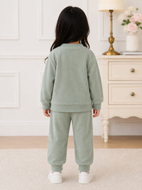 Charming 3-Piece Sage Green Ribbed Co-ord Set