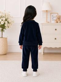 Cozy & Stylish 3-Piece Velour Tracksuit Set for Girls