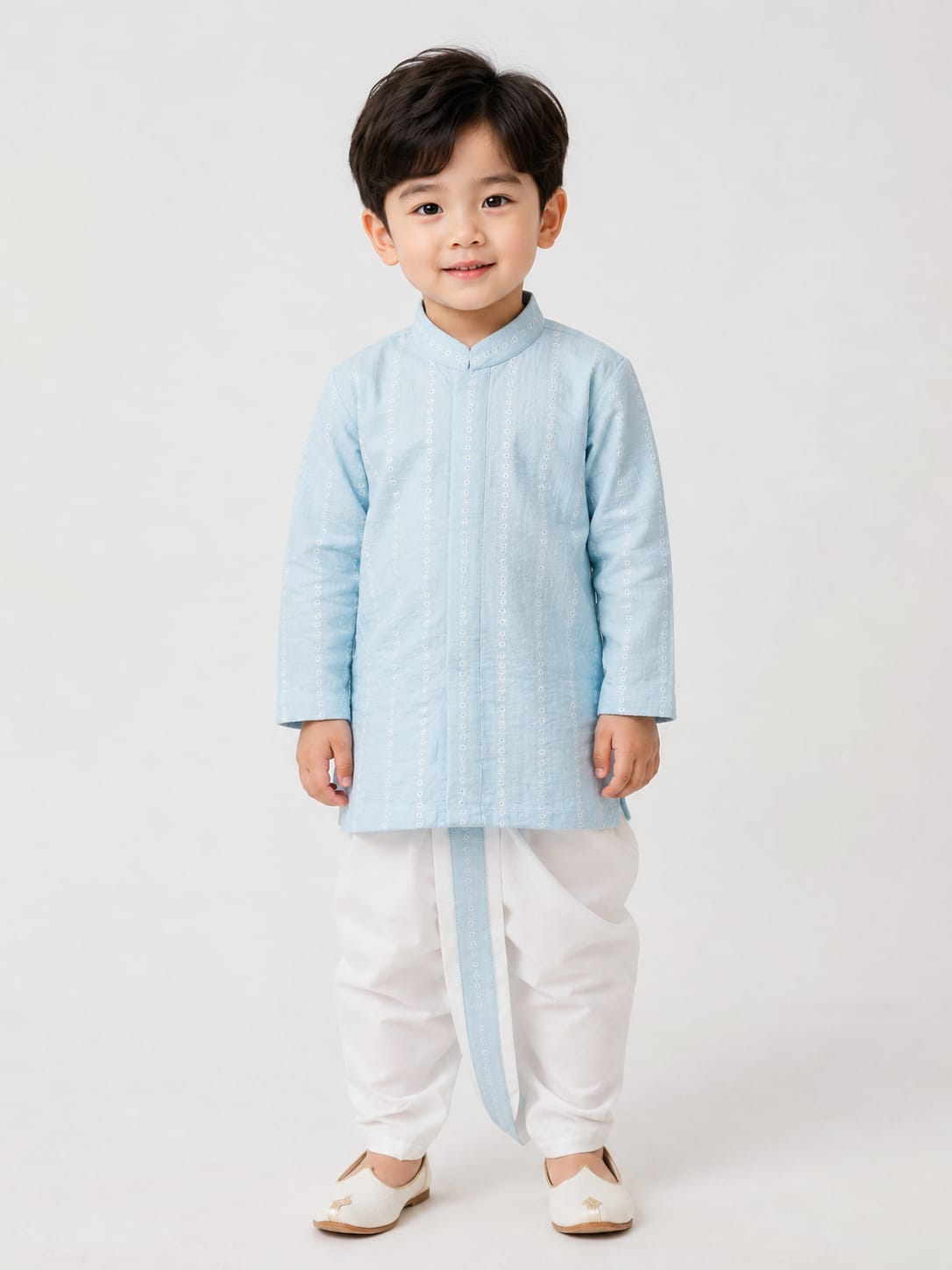 Azure Grace Chikankari Kurta Set
