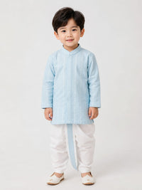 Azure Grace Chikankari Kurta Set