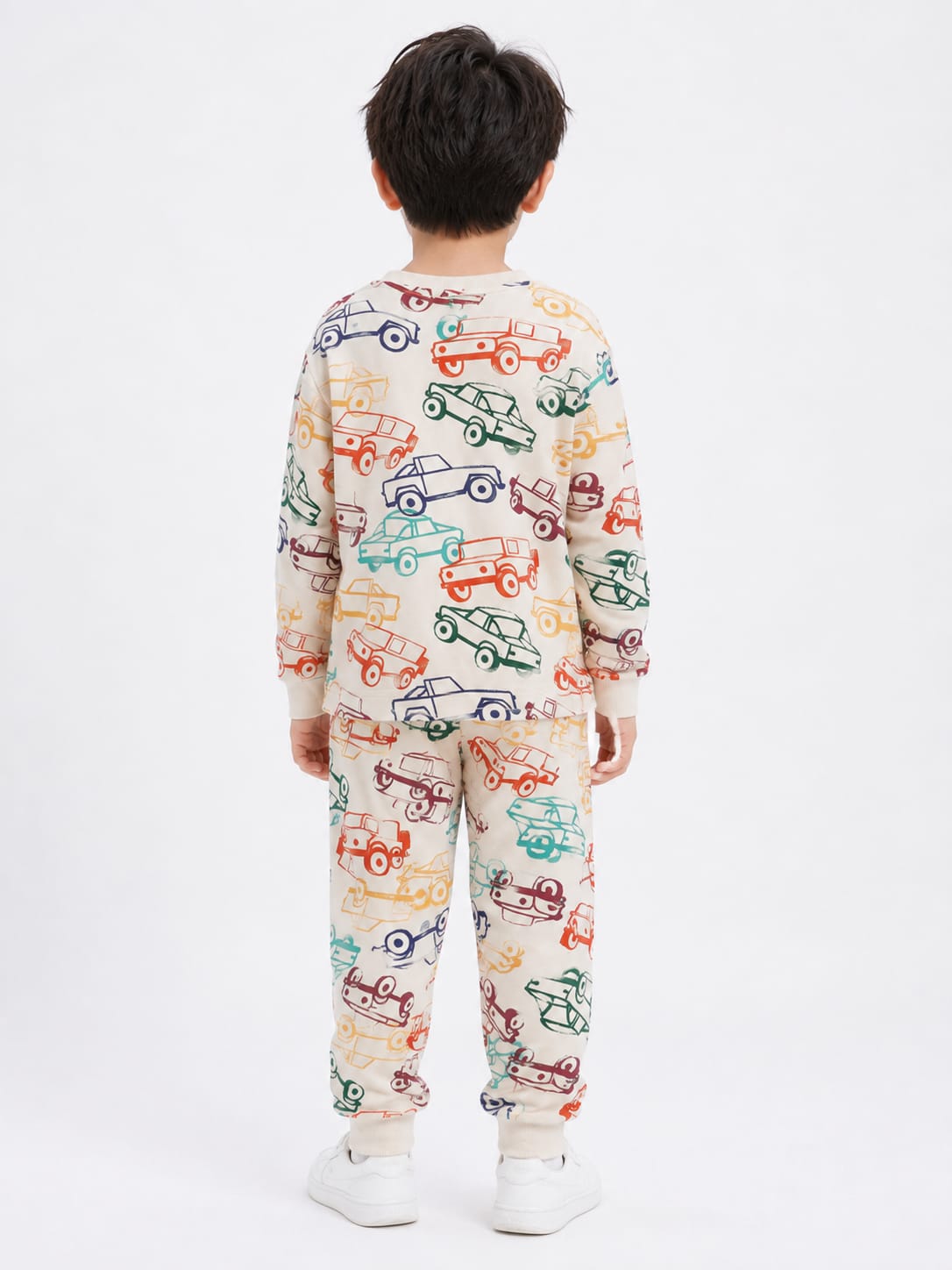 Boys' Two-Piece Car Print Sweatshirt & Joggers Set