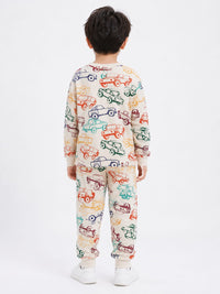 Boys' Two-Piece Car Print Sweatshirt & Joggers Set