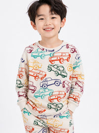 Boys' Two-Piece Car Print Sweatshirt & Joggers Set