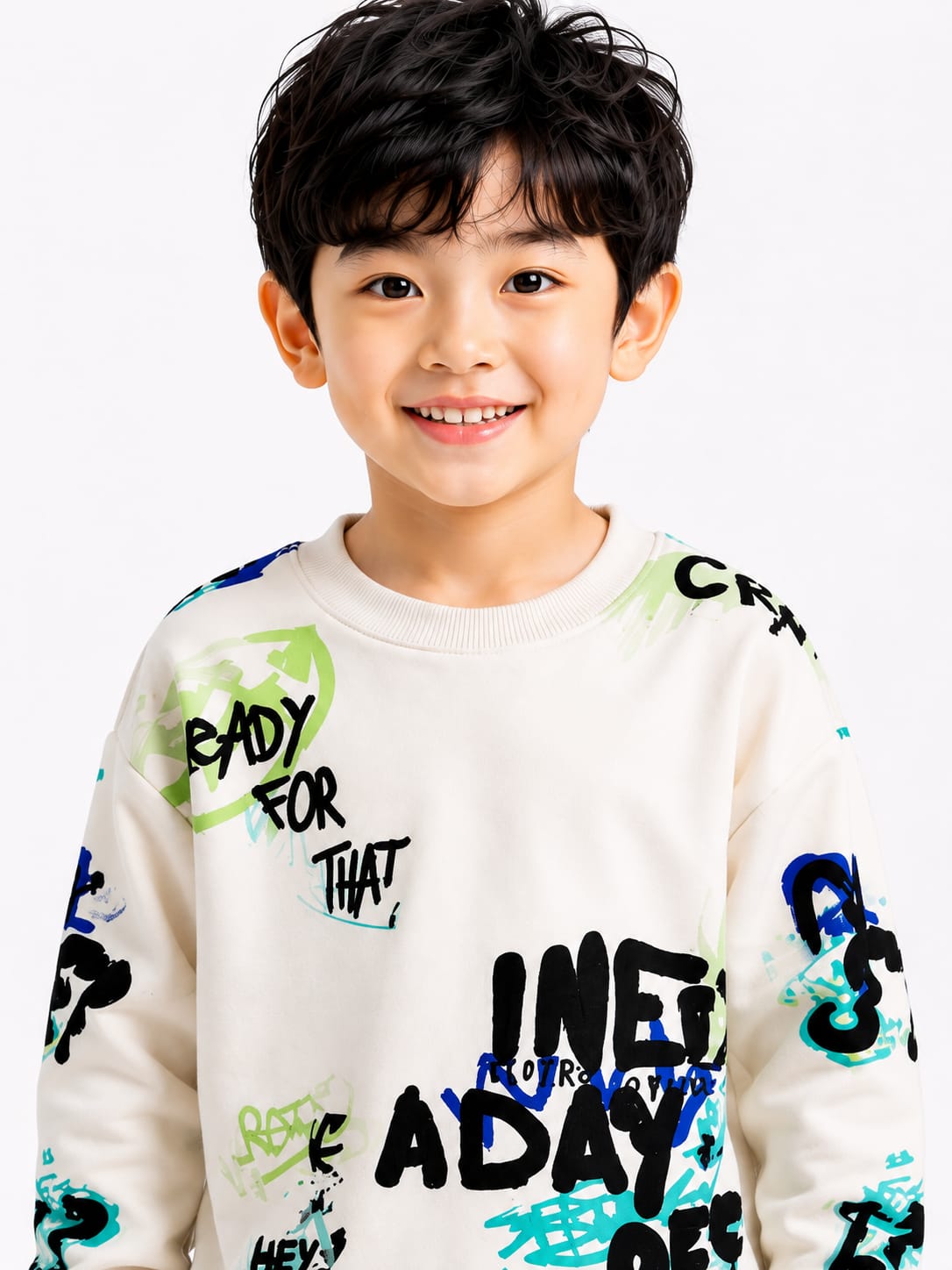 Boys' Two-Piece Graffiti Sweatshirt & Joggers Set.