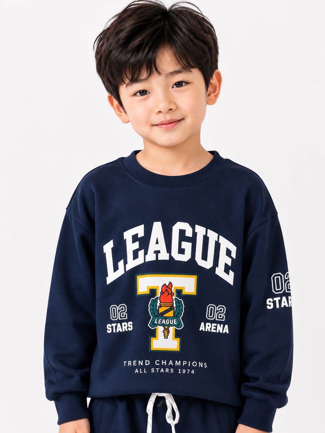 oys' Two-Piece Varsity Graphic Sweatshirt & Joggers Set.