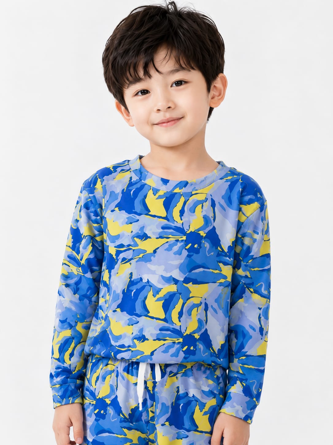 Boys' Two-Piece Abstract Printed Sweatshirt & Joggers Set.