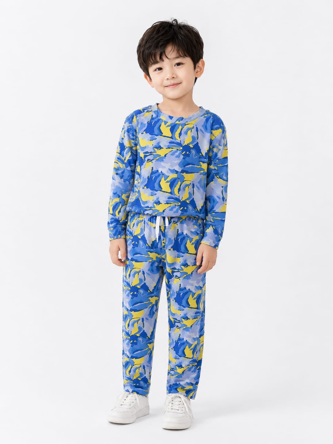 Boys' Two-Piece Abstract Printed Sweatshirt & Joggers Set.