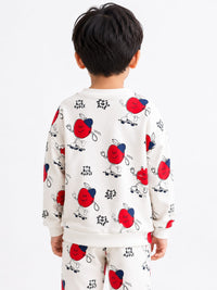 oys' Two-Piece Apple Graphic Sweatshirt & Joggers Set