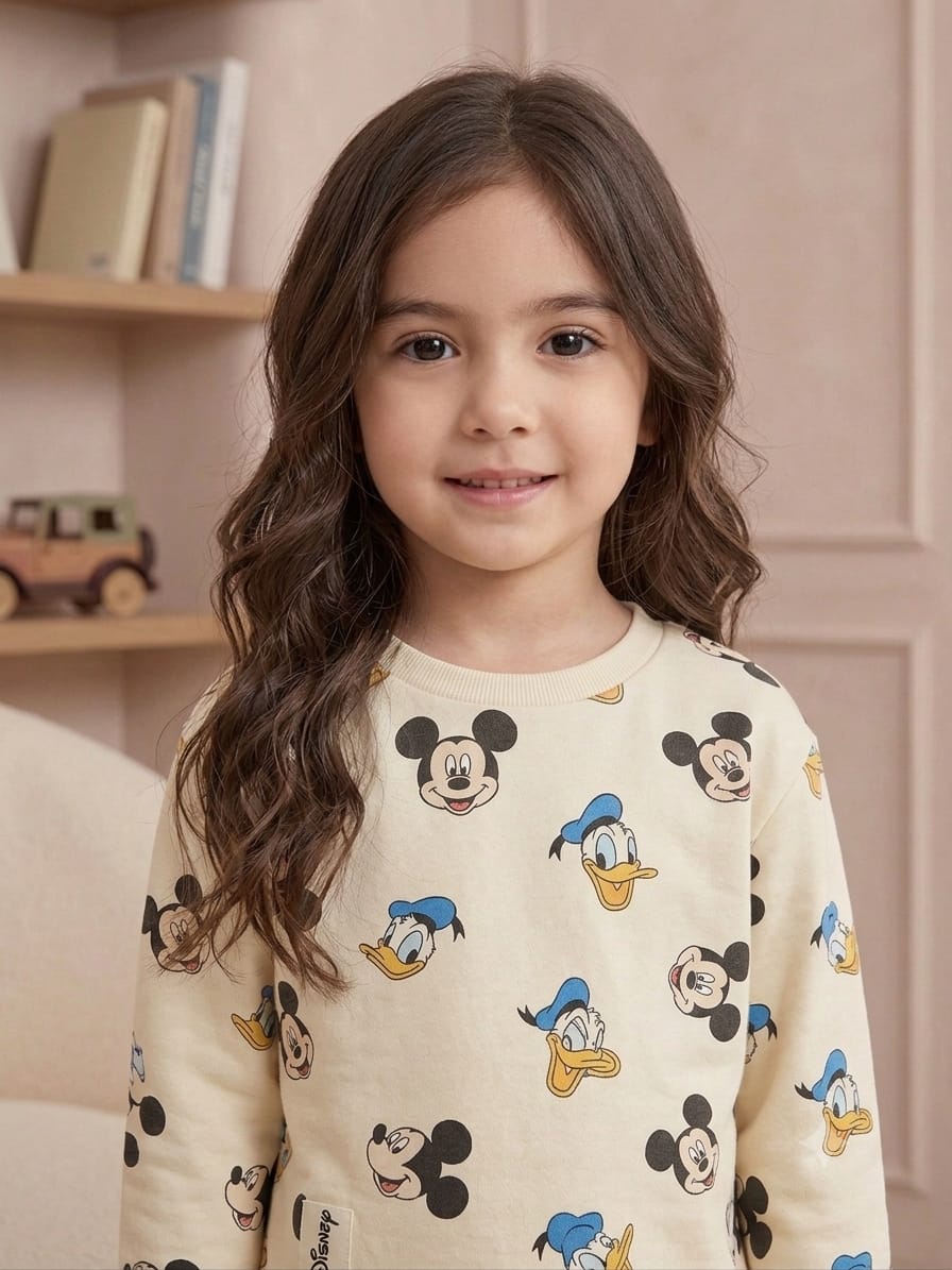 Girls' Two-Piece Character Print Sweatshirt & Joggers Set
