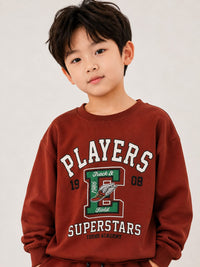 Boys' Two-Piece Varsity Graphic Sweatshirt & Joggers Set.