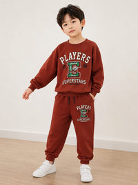Boys' Two-Piece Varsity Graphic Sweatshirt & Joggers Set.