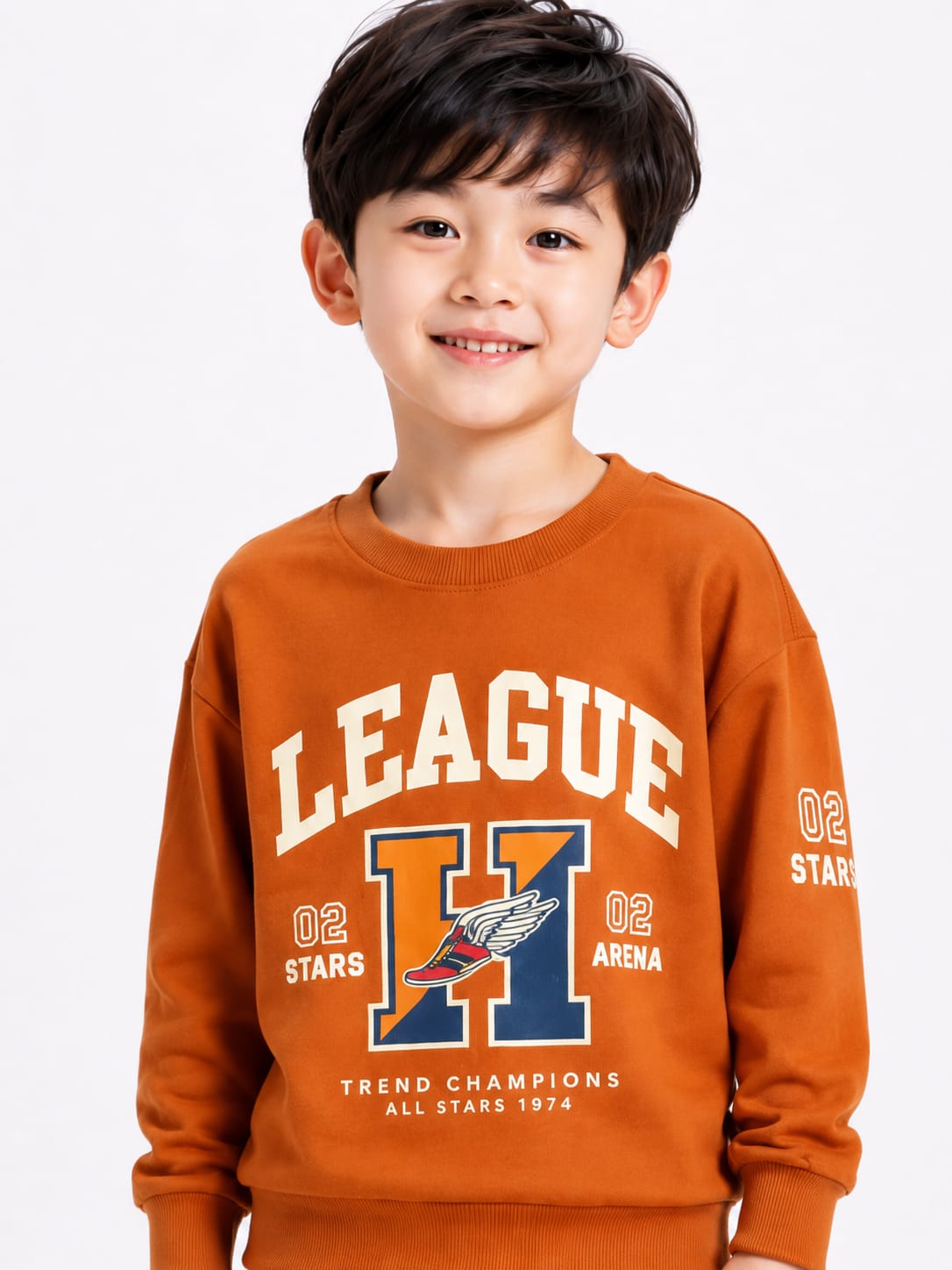 Boys' Two-Piece Varsity Graphic Sweatshirt & Joggers Set.