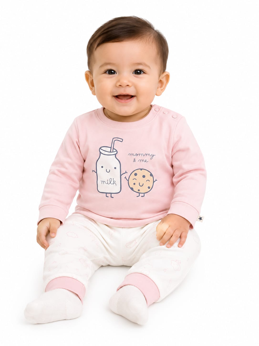 Baby Girls' Graphic Sweatshirt and Printed Leggings Set