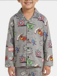 Boys' Grey Marvel Avengers Printed Pyjama Nightwear Set