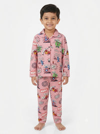 Boys' Dusty Pink Marvel Avengers Printed Pyjama Nightwear Set