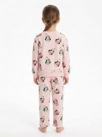 Girls' Two-Piece Character Print Sweatshirt & Joggers pink Set.