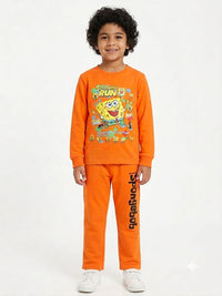 Boys' Orange SpongeBob SquarePants Graphic Sweatshirt & Joggers Set.