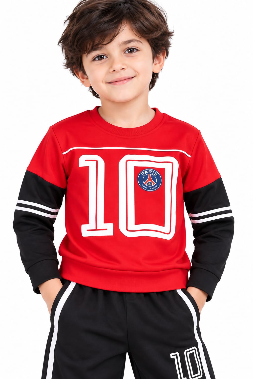Boys' Red & Black Pre-Winter Sports Co-ord Set.