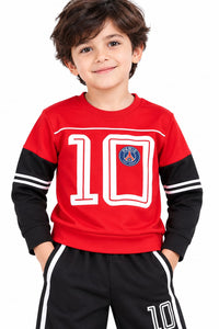 Boys' Red & Black Pre-Winter Sports Co-ord Set.