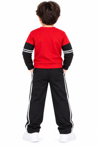 Boys' Red & Black Pre-Winter Sports Co-ord Set.