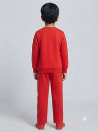 Boys' Red Spider-Man Printed Pre-Winter Co-ord Set