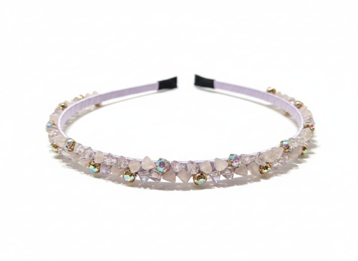 Pastel Beaded Gemstone Embellishments hairband