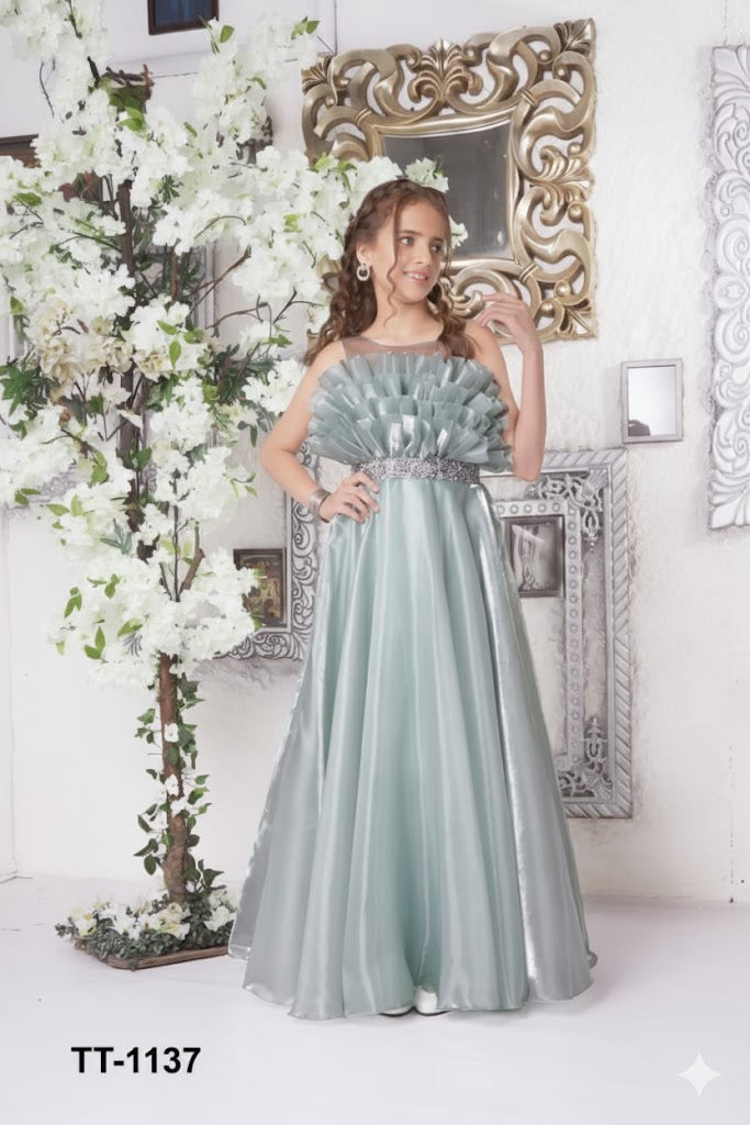 Pista Curled Style Gown