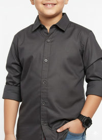 Premium Charcoal Button-Down shirt