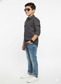 Premium Charcoal Button-Down shirt