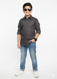 Premium Charcoal Button-Down shirt