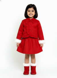 Red Jacket Skirt Set