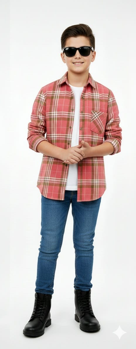 Red and White plaid shirt