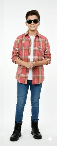 Red and White plaid shirt