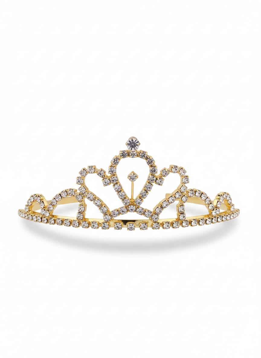 Rhinestone tiara Gold
