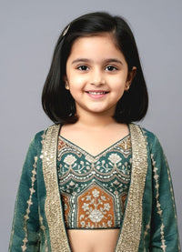 Sea Green Jacket Lehenga set