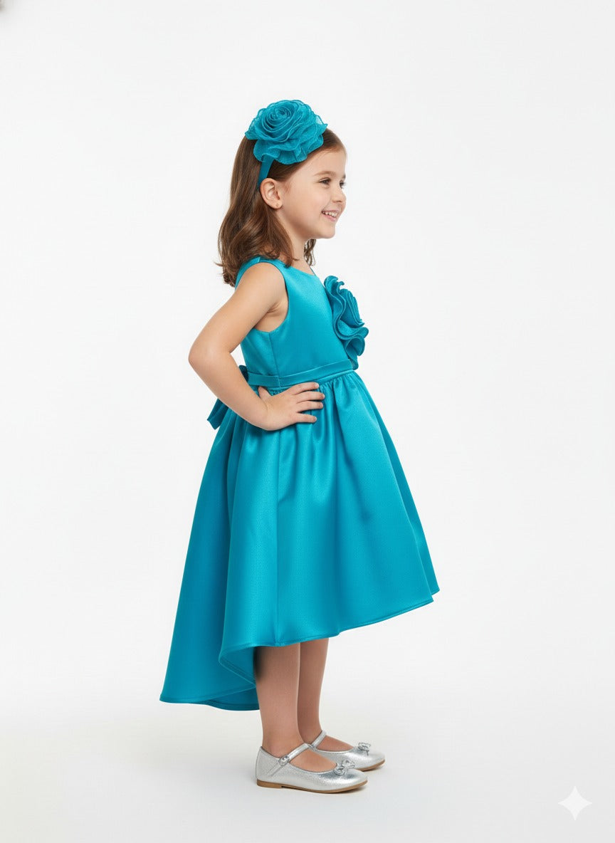 Teal-coloured Light Weight Frock